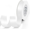 Double Face White Satin Ribbon 1 inch X 25 Yards Polyester White Ribbon for Wedding Decor, Wreath, Gift Package Wrapping and Other Projects