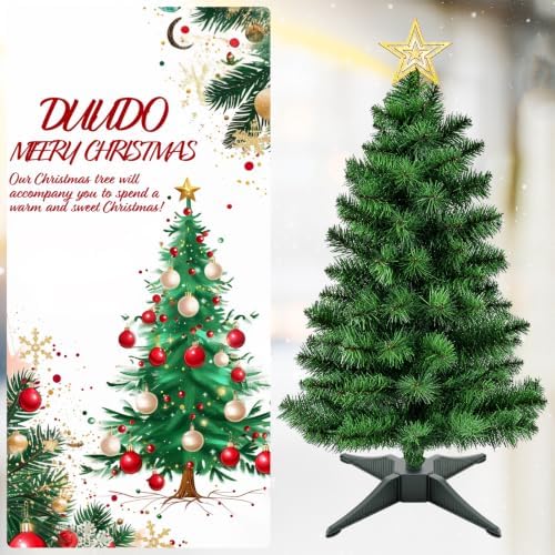 duudo 4ft premium hinged artificial holiday small mini showing dimensions