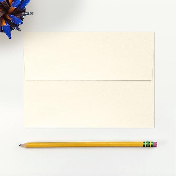 LUXPaper A7 Invitation Envelopes | Peel & Press | 5 1/4" x 7 1/4" | Champagne Metallic | 80lb. Text | 500 Qty