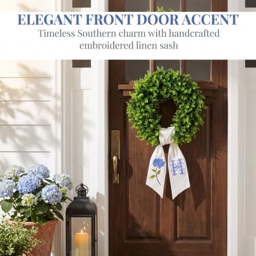 boxwood wreath for front door spring summer wreaths shown in use