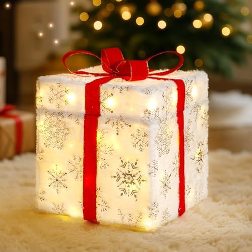 vingli animated christmas lighted gift boxes decoration, pop shown in use