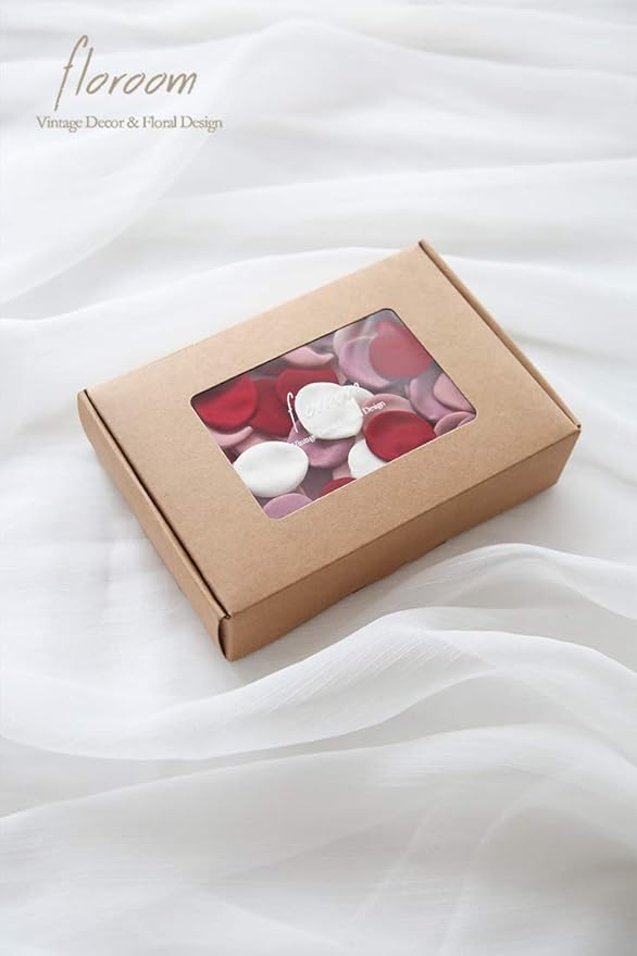 Floroom 500pcs Rose Petals Red Fake Faux Silk Flower Petals for Wedding Flower Girl Basket Aisle Scatter Sweetheart Table Centerpieces Party Confetti Bridal Shower Romantic Night Home Decoration