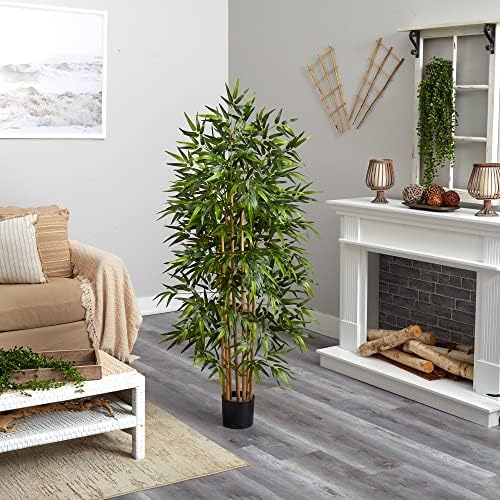 nearly natural 64 in artificial bamboo tree with showing dimensions
