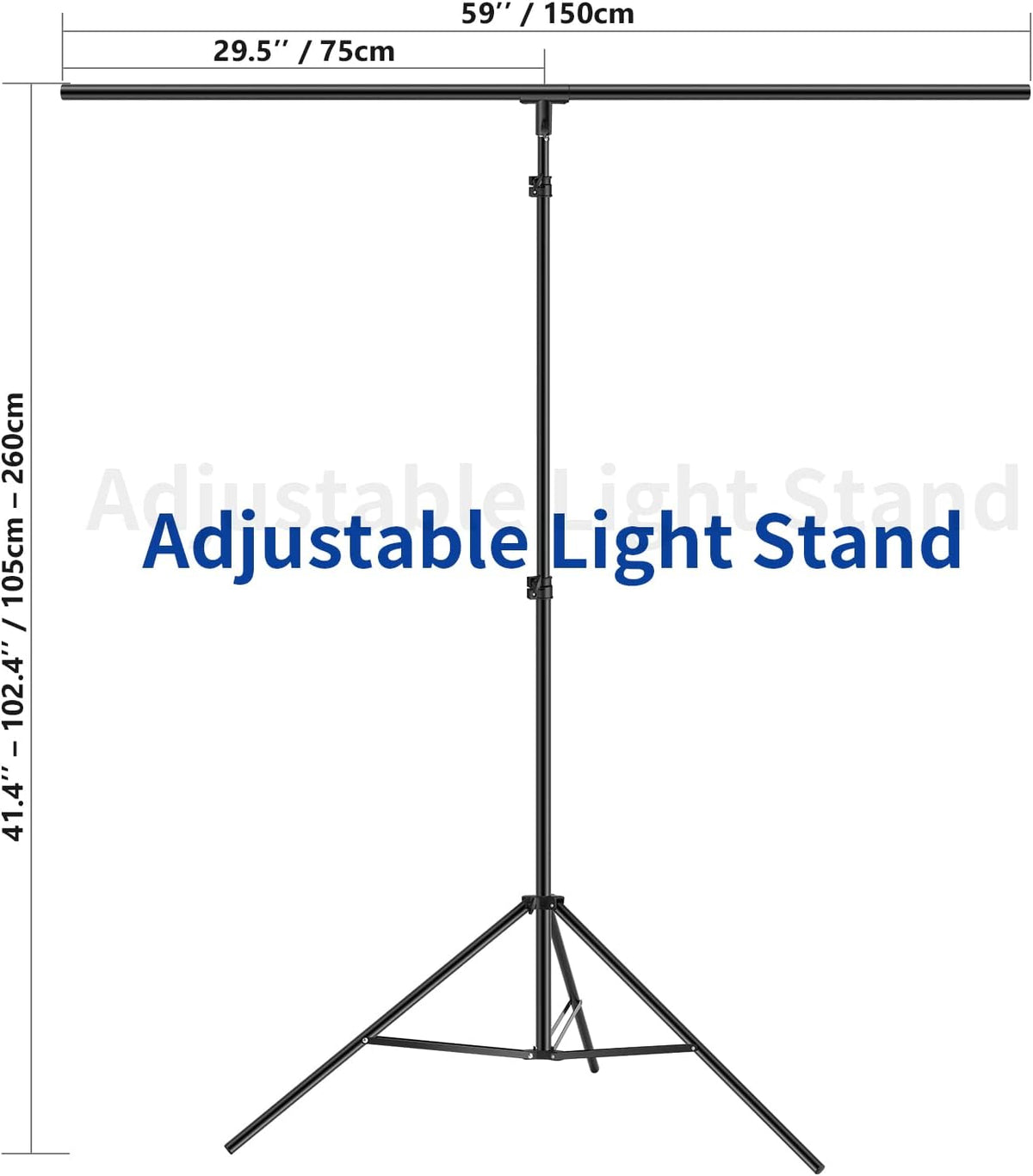 Neewer T-Shaped Background Backdrop Support Stand Kit, 8.5ft/2.6m Tall Adjust...