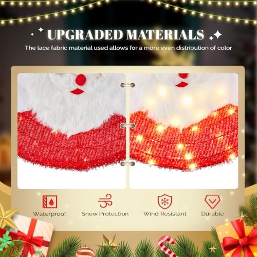 vingli 24 inch lighted christmas wreath with swinging, package contents
