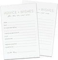 CARDAMONOLY Advice and Wishes for The Mr and Mrs, Minimalist 6x4 Pack of 50, for Wedding Games for Reception, Bridal Shower Bingo, Best Wishes Cards, Wedding Bingo Game