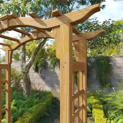 westwood 47"w x 86"h cedar arbor showing dimensions