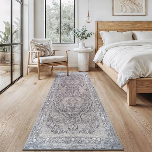 bloom rugs washable non-slip 7 ft runner, front angle view