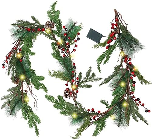 winemana 6 ft pre-lit artificial christmas garland with, main product view
