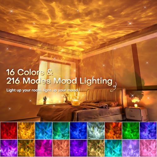 ambient lighting, 16 colors led lights for bedroom shown in use