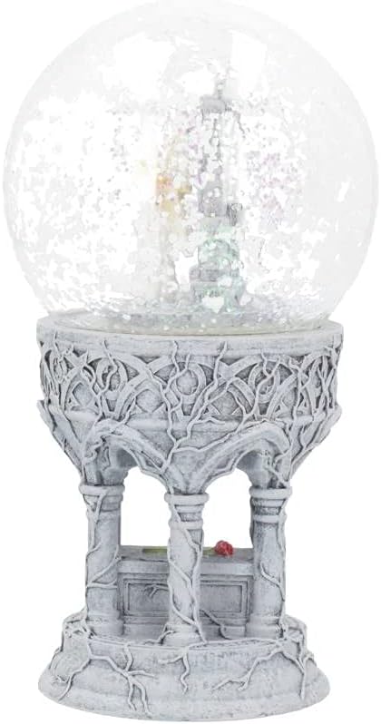 Nemesis Now Love Remains Snowglobe Anne Stokes 18.5cm, Resin, Glass, Water, Ivory