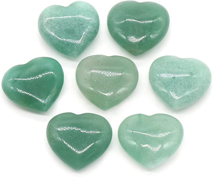 LE SKY 20 Pcs Natural Decorative Stones No Hole Heart Shape Healing Crystal Agate Chakra Beads for Home Jewelry Ornament