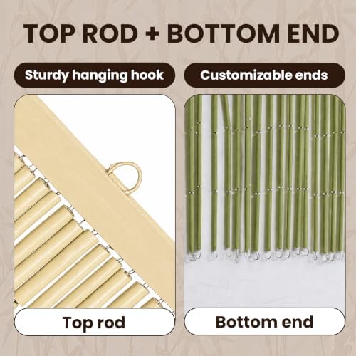 sunset field beaded bamboo curtain for doorway 35.4", package contents