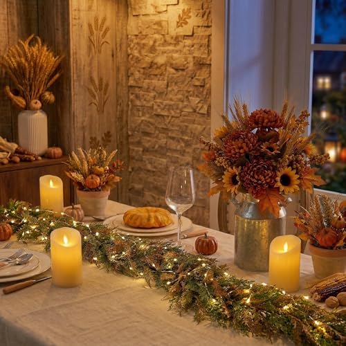 valery madelyn 6ft artificial norfolk fall garland for on a desk or shelf