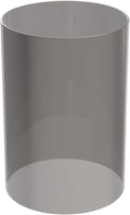 Electroplated Glass Hurricane Mirror Effect Cylinder Candle Holder Bottomless Glass Sleeve Lamp Shade Replacement (Grey,3X10)