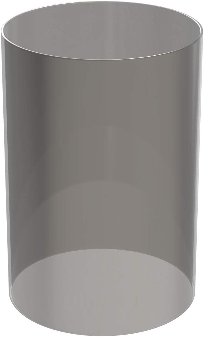Electroplated Glass Hurricane Mirror Effect Cylinder Candle Holder Bottomless Glass Sleeve Lamp Shade Replacement (Grey,5X6)