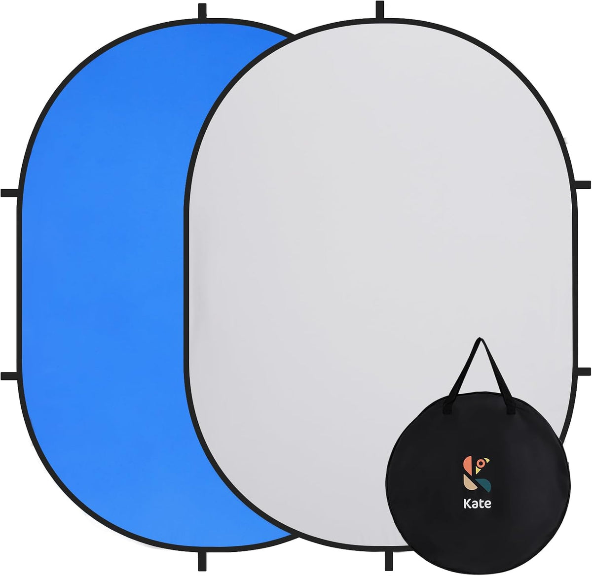 Kate Collapsible Pop-Up Blue Gray Backdrop for Self-Tape Auditions 581