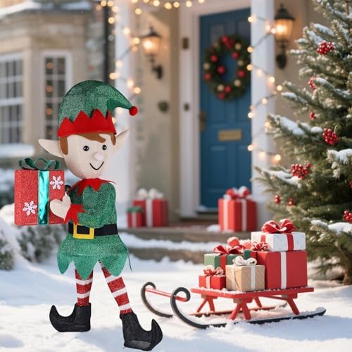 hausse lighted christmas outdoor decor, 38" height pre-lit, view 9