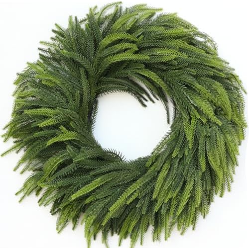 26" lifelike artificial christmas norfolk pine wreath for, main product view