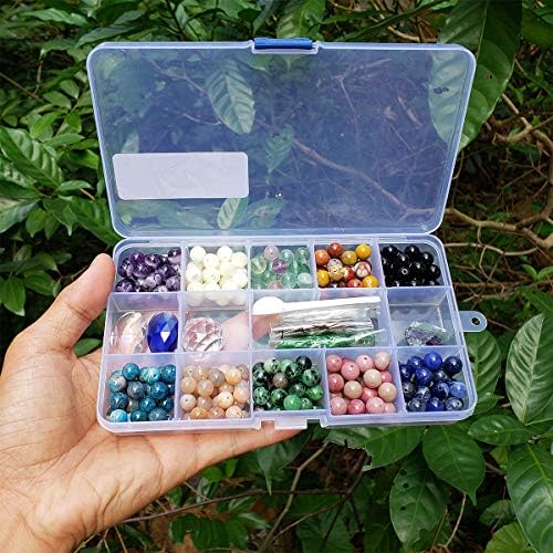8mm stone beads kit for jewelry making 230pcs, package contents