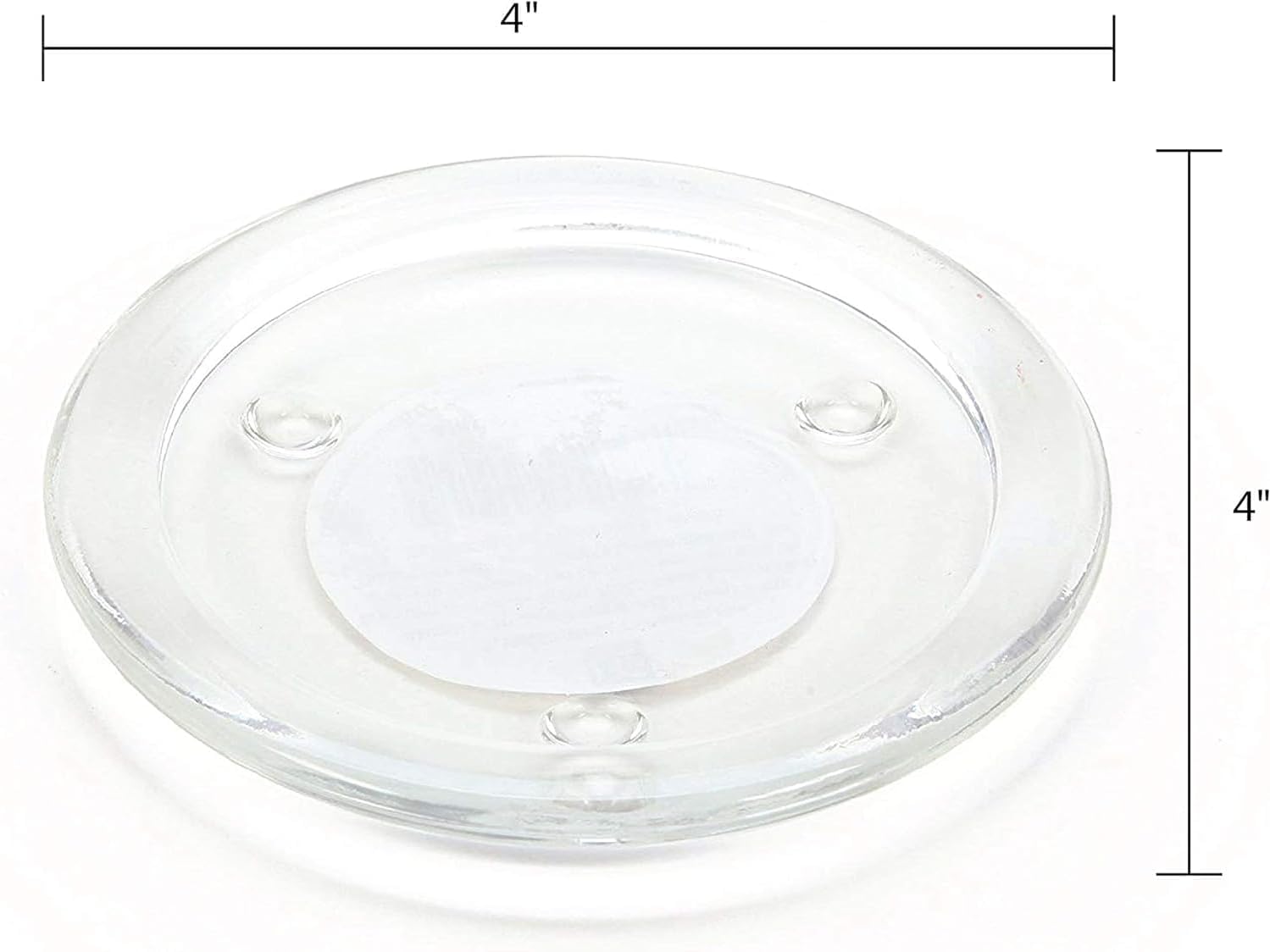 Hosley's Set of 24 Clear Glass Pillar Plates - 4 Inch Diameter. Ideal Gift for Weddings, Parties, Spa, Pillar Candle, Votive Candle Garden. Or as a Pedestal W1