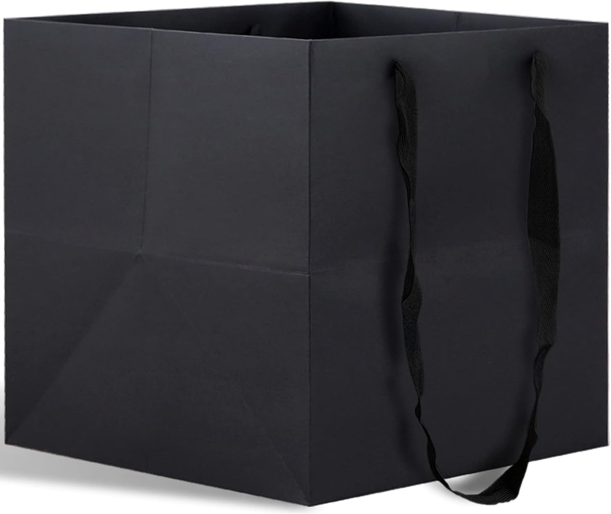 huaprint xl large black gift bags with handles, main product view