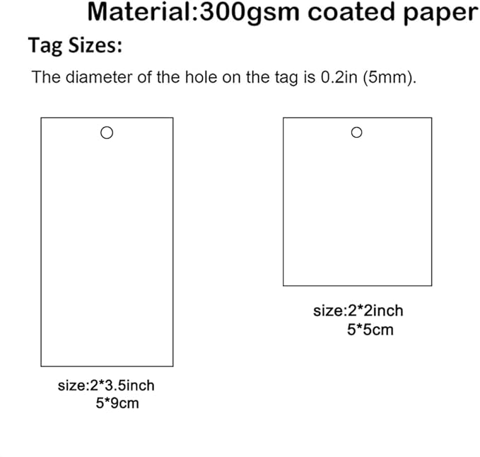1000 Pcs Custom Hang Tags,Personalized Your Logo Photo and Text Design Price Tags Jewelry Hang Tags Labels (Gift Tag Rope)