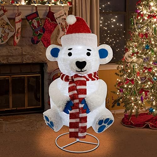 glintoper lighted christmas decorations, pre-lit pop up plush, side view