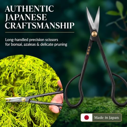 Senkichi 7.1" Japanese Satsuki Bonsai Scissors - Razor-Sharp Carbon Stee...