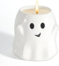 Boo Basket Stuffers for Women Men, 13OZ Halloween Ghost Candle Large Pumpkin Spice Scented Candle Up to 60 Hours Halloween Decorations Indoor