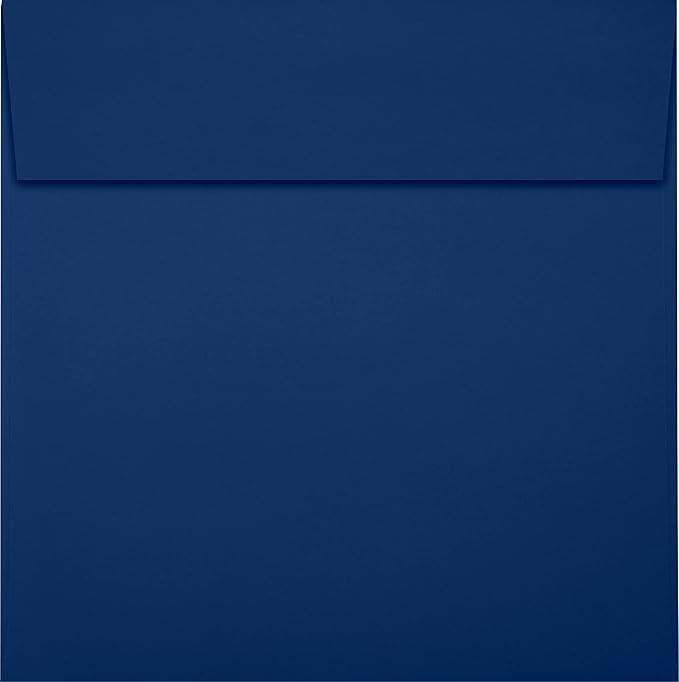 LUXPaper Square Invitation Envelopes | Peel & Press | 6" x 6" | Navy Blue | 80lb. Text | 50 Qty