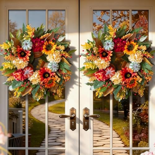 harvest fall wreaths for front door outside 24, view 9