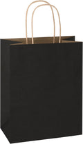 mlyta 100 pack 8x4.75x10 inch medium black kraft, main product view