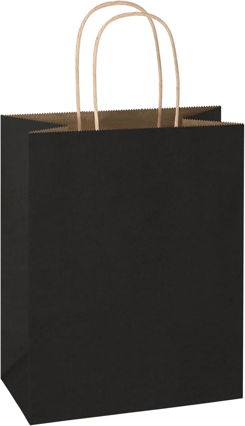 mlyta 100 pack 8x4.75x10 inch medium black kraft, main product view
