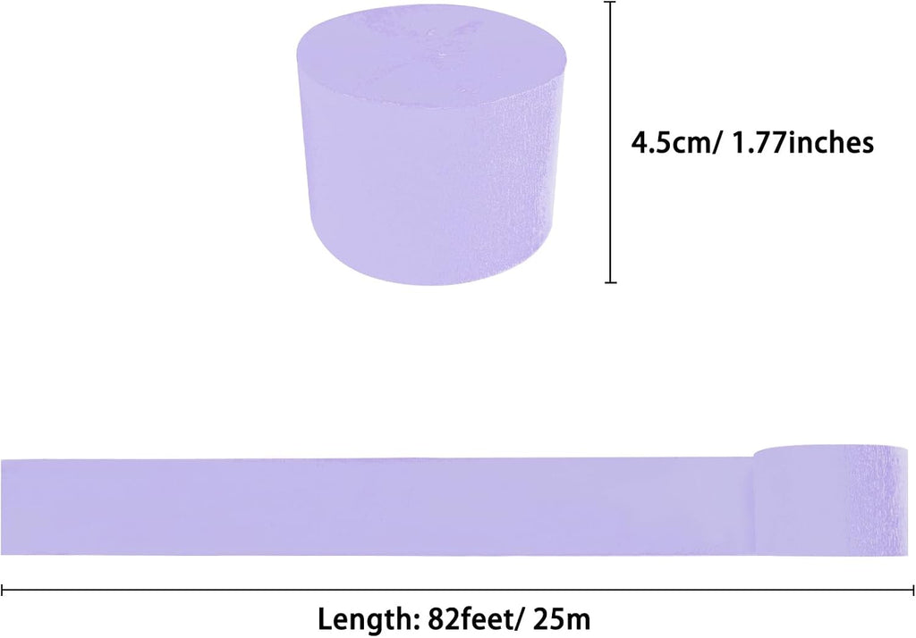 8 Rolls in 4 Colors Gradient Purple Party Crepe Paper Streamer, 8 Pieces 82 feet Streamets Party Decorations Party Supplies for Mermaid Under the Sea Ocean Party Birthday Baby Shower Graduation