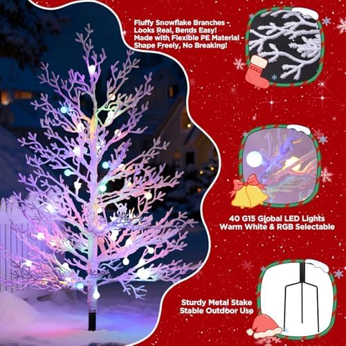 brightever 3ft artificial small christmas tree with lights showing dimensions