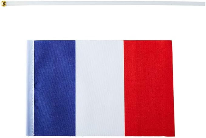 France Flag French Flag, Small Mini Handheld France Flags on Stick, Ideal for Party Parades Sports Events Patriotic Festival Decorations