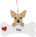3D Brown Chihuahua Christmas Ornament 2026 - Personalized Chihuahua Ornaments for Christmas Tree Dog Ornaments for Xmas Tree Puppy Xmas Gifts for Dogs Gifts for Dog Lovers & Pets Dogs Bone Treats
