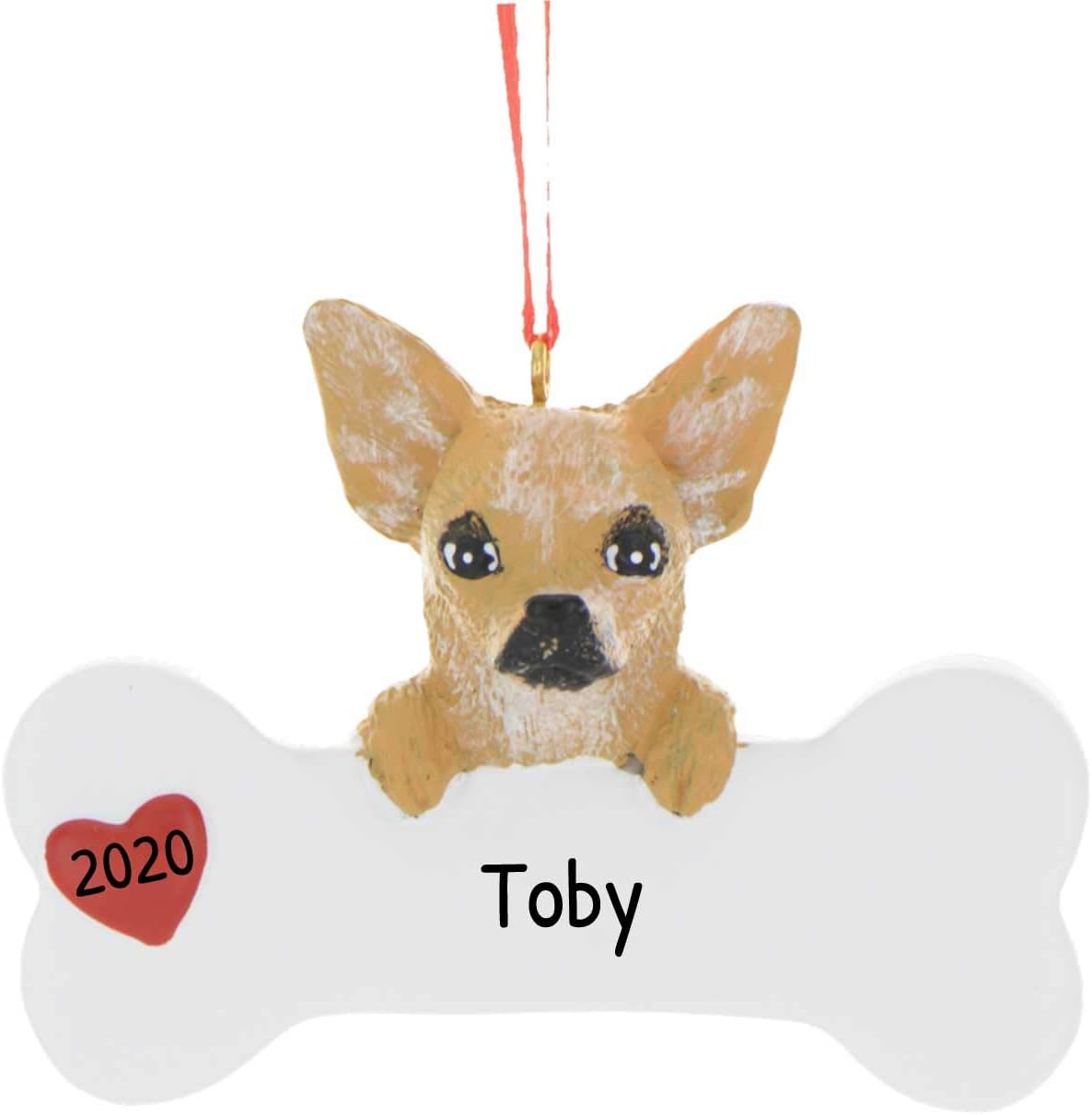 3D Brown Chihuahua Christmas Ornament 2026 - Personalized Chihuahua Ornaments for Christmas Tree Dog Ornaments for Xmas Tree Puppy Xmas Gifts for Dogs Gifts for Dog Lovers & Pets Dogs Bone Treats