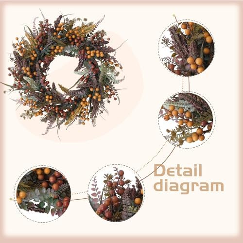 idyllic fall wreaths for front door 22 inch shown in use