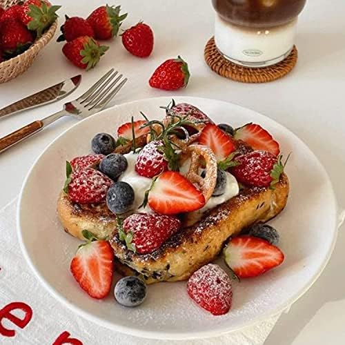 ceramic appetizer plates, 5.6 inch small dessert plates on a desk or shelf