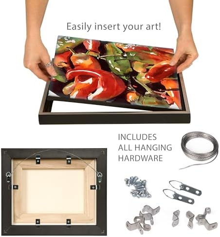 creative mark illusions floater frame for 3/4" deep showing dimensions