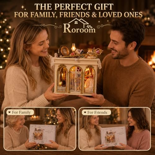 roroom diy miniature house kit, dreamy vanity room, package contents