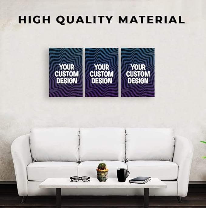 Dreamcontroller Custom Wall Canvas Posters Wall Art Decor (Set of 3) I Personalized Framed Photo To Canvas Print Banner For Bedroom, Livingroom & Office | Made In Usa | Fast Delivery | Hd Print