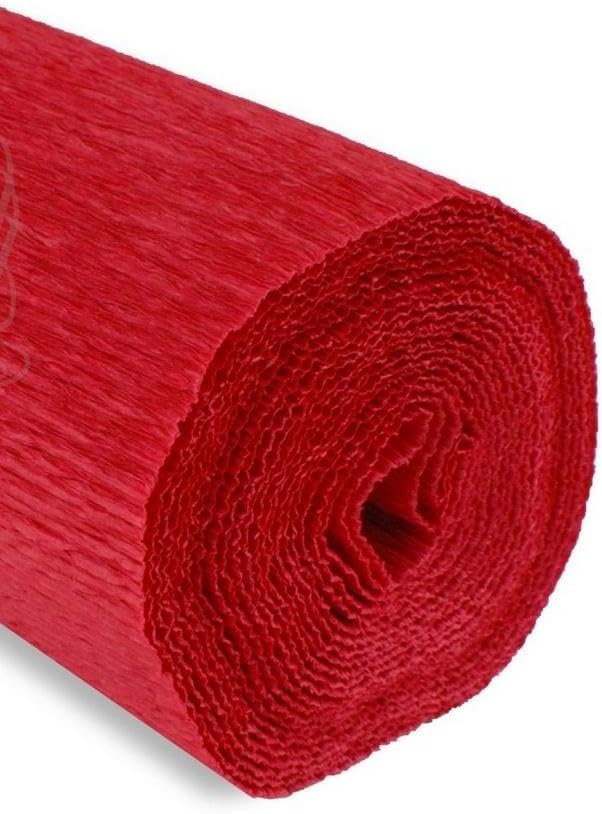 Premium Italian Crepe Paper Roll Heavy-Weight 180 Gram - 589 Scarlett Red
