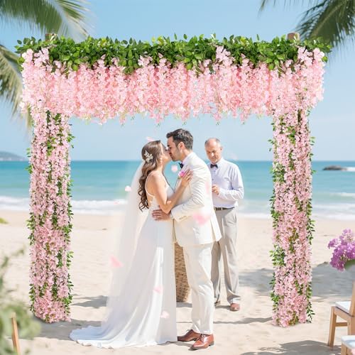 u'artlines 10pcs 7.2 ft/piece artificial wisteria garland light, close-up detail