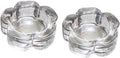 2 Pcsc Glass Tealight Candle Holder Glass Votive Candle Holder Chunky Glass Candle Holder for Wedding Party and Home Decor, Clear