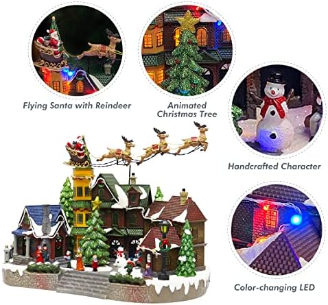 moments in time christmas village centerpiece decor santa shown in use