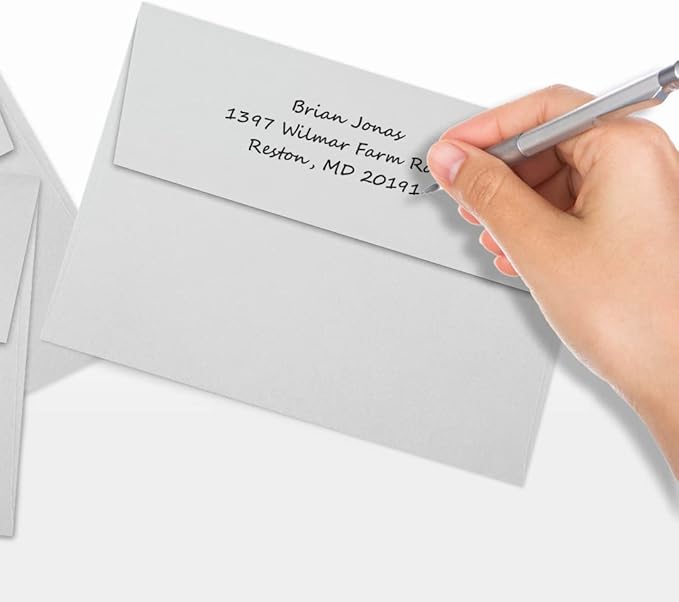 LUXPaper A7 Invitation Envelopes | Peel & Press | 5 1/4" x 7 1/4" | Gray | 80lb. Text | 100% Cotton | 250 Qty