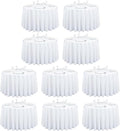 LTC LINENS 10 Pack 108 Inch Round Tablecloths White - Bulk for 48 Inch Round Table Floor Length - Wrinkle Resistant Polyester Fabric Cloth for Wedding